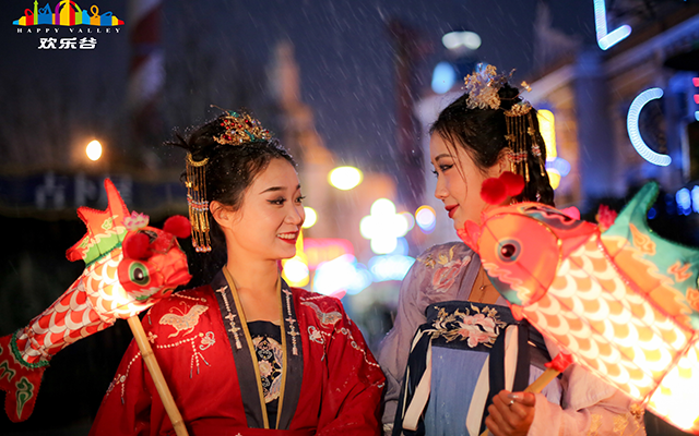 上海欢乐谷新春国潮节，梦回唐“潮”过大年